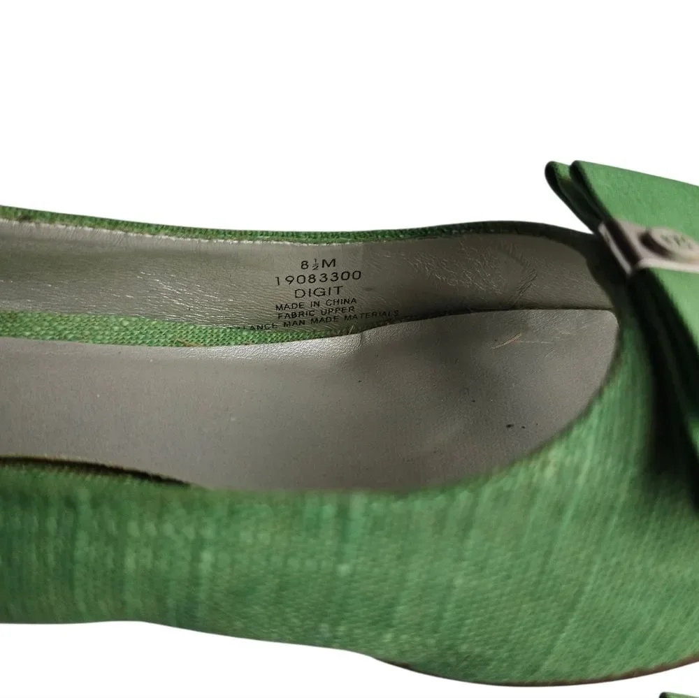 Etienne Aigner Green Wedge Shoes